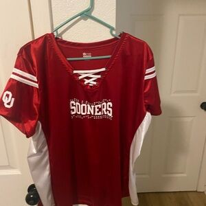 Knights Apparel Red Lace-Up Top